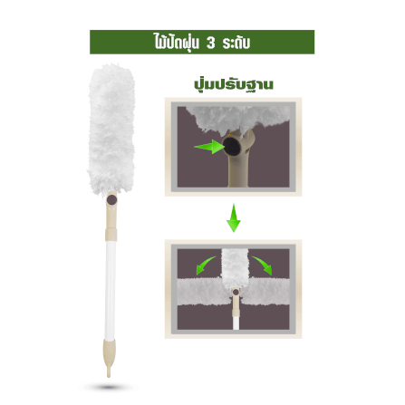 ไม้ปัดฝุ่น ไมโครไฟเบอร์ SJEASYMOP รุ่น SJACCB15 สีขาว_2